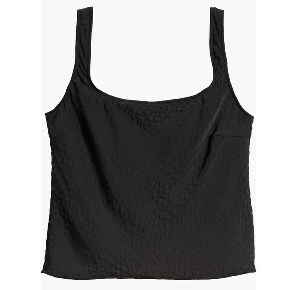 ASTR the Label Women's Janesa Textured Satin Top, Black, Size Medium, NWT - Picture 5 of 6